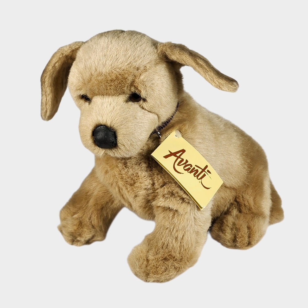 Avanti Golden Retriever Pup Plush Toy 14" Tan Vintage 1986 Applause